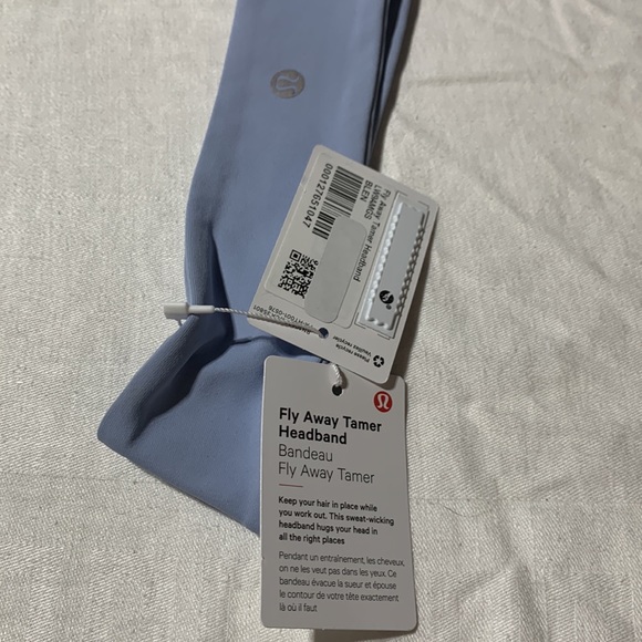 lululemon athletica Other - Lululemon Fly Away Tamer Headband NWT Blue Linen NLA Limited Edition HTF